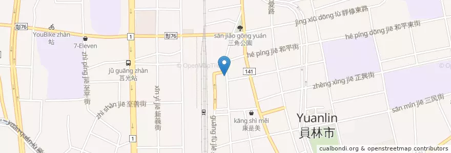 Mapa de ubicacion de 永豐商業銀行 en 臺灣, 臺灣省, 彰化縣, 員林市.