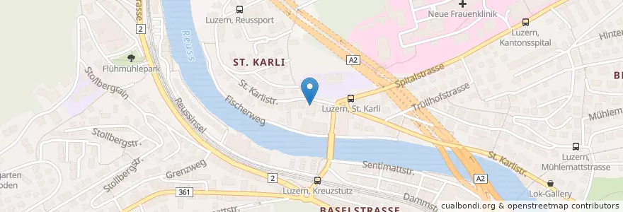 Mapa de ubicacion de D'ouro en Schweiz/Suisse/Svizzera/Svizra, Luzern, Luzern.