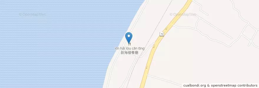 Mapa de ubicacion de 新海樓餐廳 en Tayvan, 臺灣省, 苗栗縣, 通霄鎮.