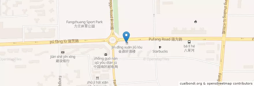 Mapa de ubicacion de 金鼎轩酒楼 en China, Beijing, Hebei, 丰台区.