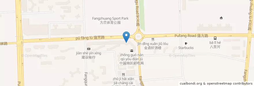 Mapa de ubicacion de 中国邮政储蓄银行 en China, Pequim, Hebei, 丰台区.