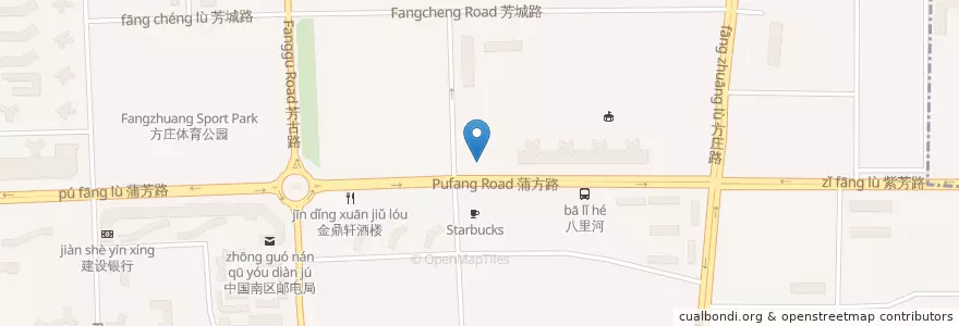 Mapa de ubicacion de 中国工商银行 en China, Pekín, Hebei, 丰台区.