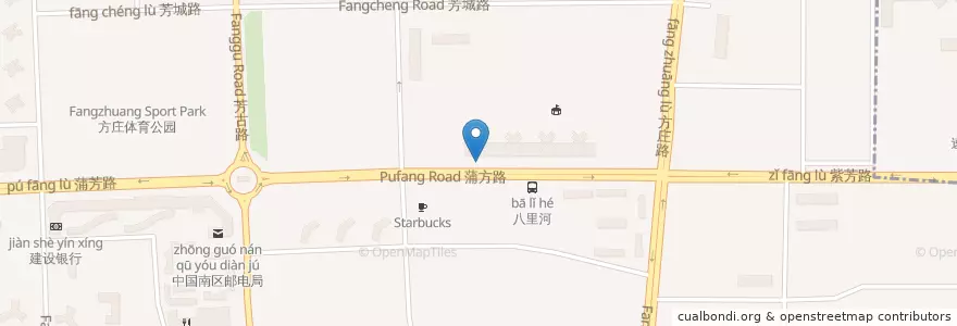 Mapa de ubicacion de 鸿毛饺子 en China, Peking, Hebei, 丰台区.