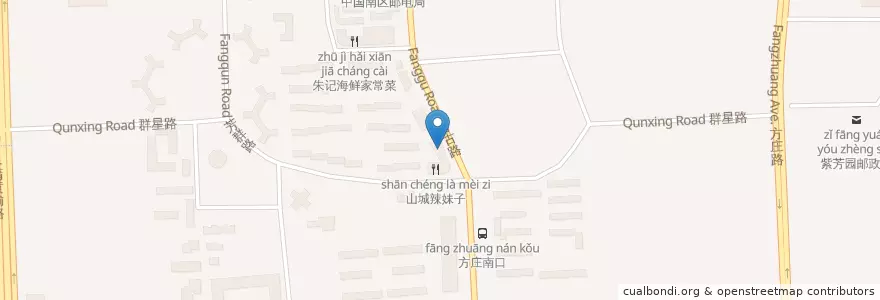 Mapa de ubicacion de 田老师红烧肉 en 中国, 北京市, 河北省, 丰台区.