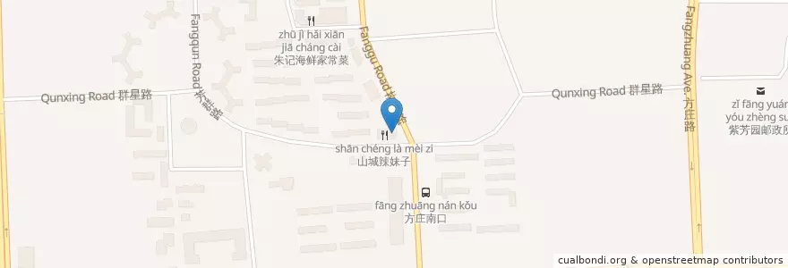 Mapa de ubicacion de 燕龙餐厅 en Cina, Pechino, Hebei, 丰台区.