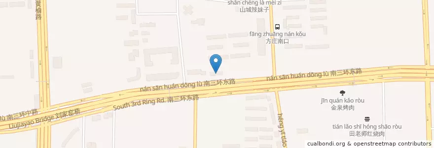 Mapa de ubicacion de 老磁器口豆汁店 en China, Peking, Hebei, 丰台区.