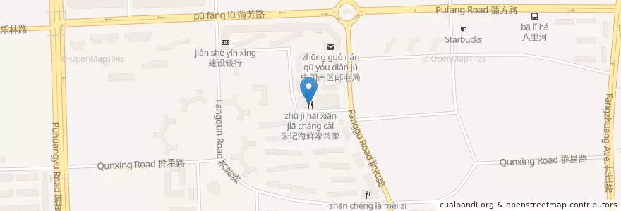 Mapa de ubicacion de 朱记海鲜家常菜 en 中国, 北京市, 河北省, 丰台区.