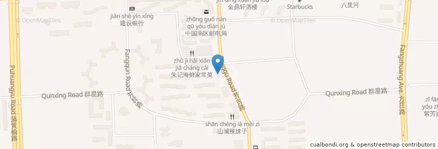 Mapa de ubicacion de 品味鲜拉面馆 en 中国, 北京市, 河北省, 丰台区.