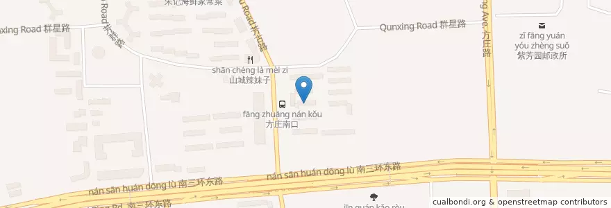 Mapa de ubicacion de 方庄第六幼儿园 en Çin, Pekin, Hebei, 丰台区.