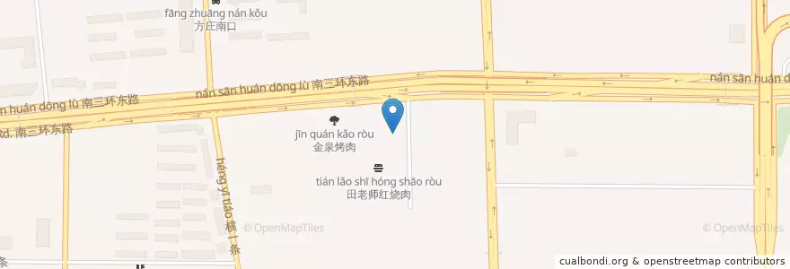 Mapa de ubicacion de 粥面故事 en 중국, 베이징시, 허베이성, 丰台区.