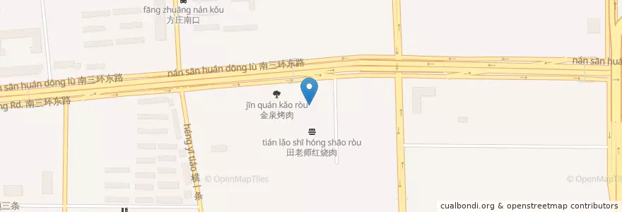 Mapa de ubicacion de 小肥羊 en 中国, 北京市, 河北省, 丰台区.