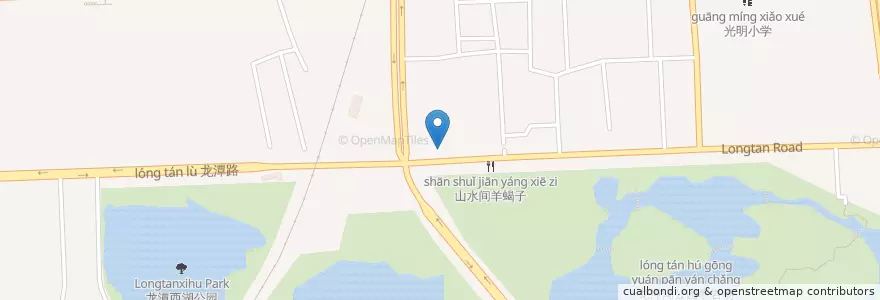 Mapa de ubicacion de 老磁器口豆汁店 en 中国, 北京市, 河北省, 东城区.