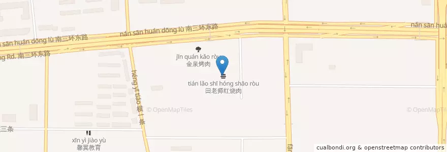 Mapa de ubicacion de 田老师红烧肉 en Chine, Pékin, Hebei, 丰台区.