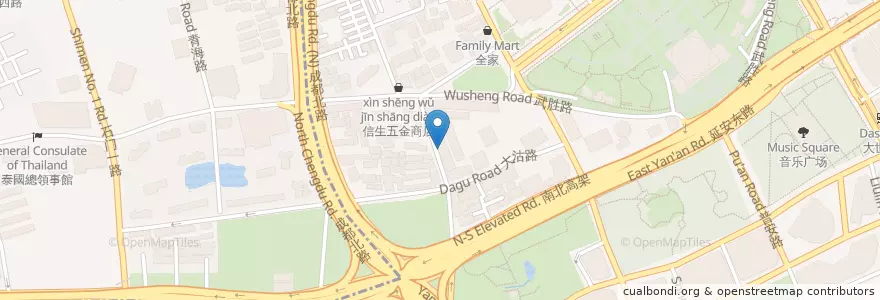 Mapa de ubicacion de 上海银行 en 중국, 상하이, 황푸구.