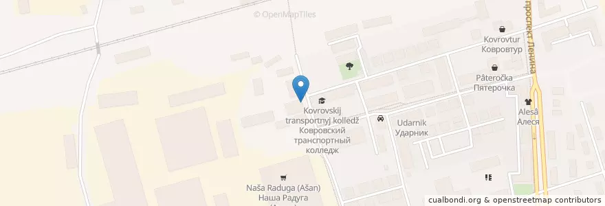 Mapa de ubicacion de Lounge en Russland, Föderationskreis Zentralrussland, Oblast Wladimir, Rajon Kowrow, Stadtkreis Kowrow.