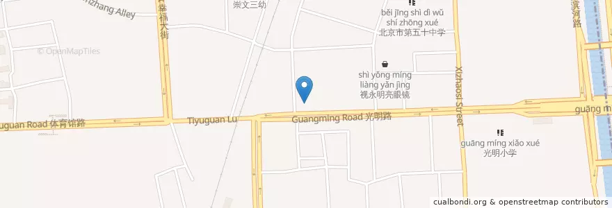 Mapa de ubicacion de 北京银行 en الصين, بكين, خبي, 东城区.