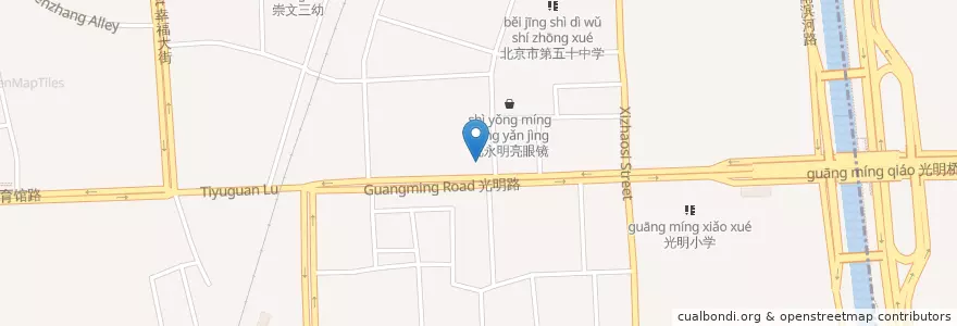 Mapa de ubicacion de 良苑餐厅 en China, Peking, Hebei, 东城区.