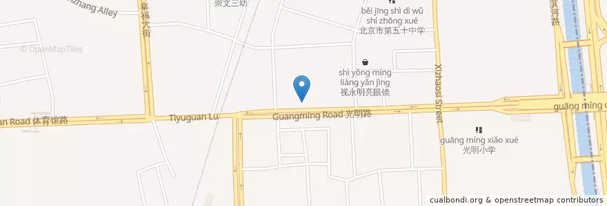 Mapa de ubicacion de 农业银行 en China, Peking, Hebei, 东城区.