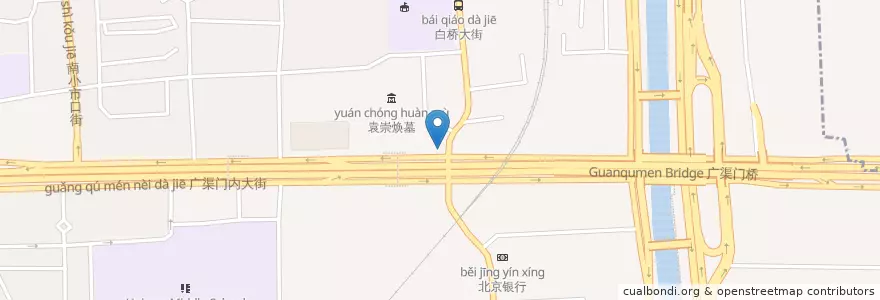 Mapa de ubicacion de 中国农村发展银行 en 中国, 北京市, 河北省, 东城区.