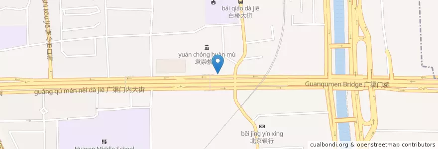 Mapa de ubicacion de 工商银行 en Çin, Pekin, Hebei, 东城区.
