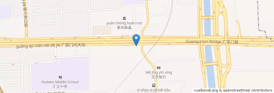 Mapa de ubicacion de 庆丰包子铺 en 중국, 베이징시, 허베이성, 东城区.