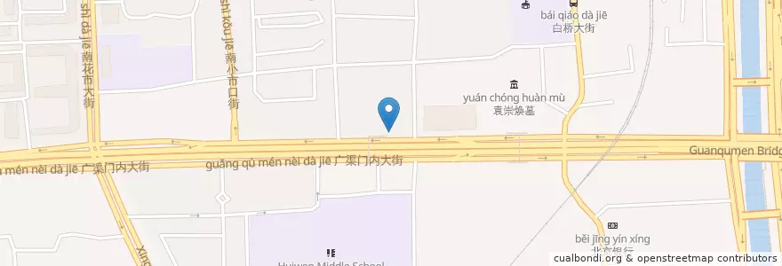 Mapa de ubicacion de 小豆面馆 en China, Pekín, Hebei, 东城区.