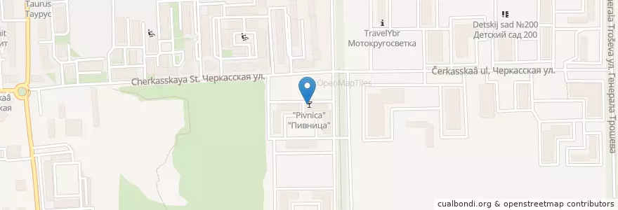 Mapa de ubicacion de Пивница en Rusya Federasyonu, Южный Федеральный Округ, Krasnodar Krayı, Городской Округ Краснодар.