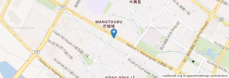 Mapa de ubicacion de 星巴克 en 타이완, 타이완성, 신주 현, 주베이 시.