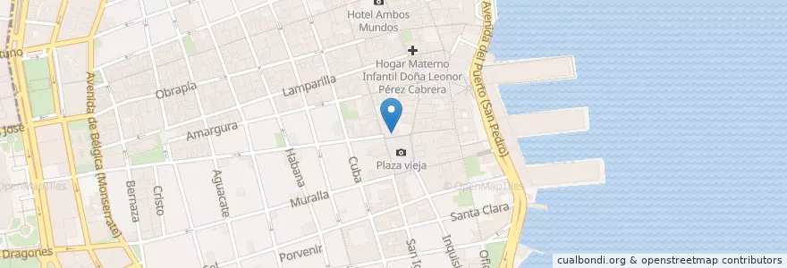 Mapa de ubicacion de Escuela Primaria Ángela Landa en Cuba, Havana, La Habana Vieja.