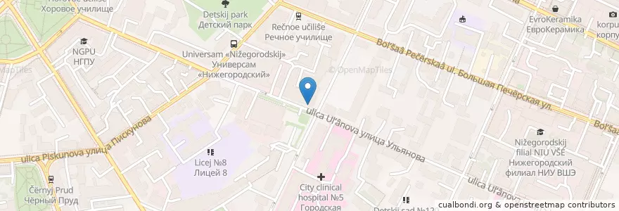 Mapa de ubicacion de ВОК Банк en Russie, District Fédéral De La Volga, Oblast De Nijni Novgorod, Городской Округ Нижний Новгород.