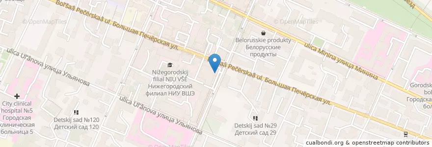 Mapa de ubicacion de Банк Интеза en Rusia, Приволжский Федеральный Округ, Óblast De Nizhni Nóvgorod, Городской Округ Нижний Новгород.