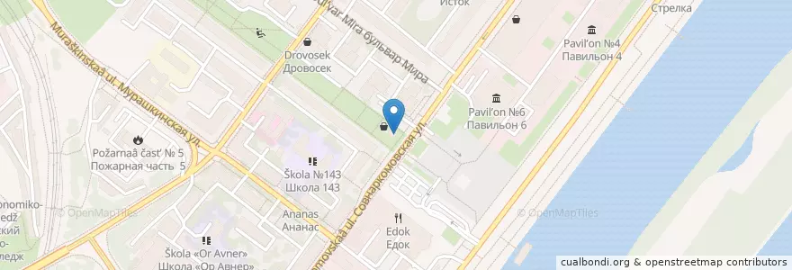 Mapa de ubicacion de Капелька en Russia, Circondario Federale Del Volga, Нижегородская Область, Городской Округ Нижний Новгород.