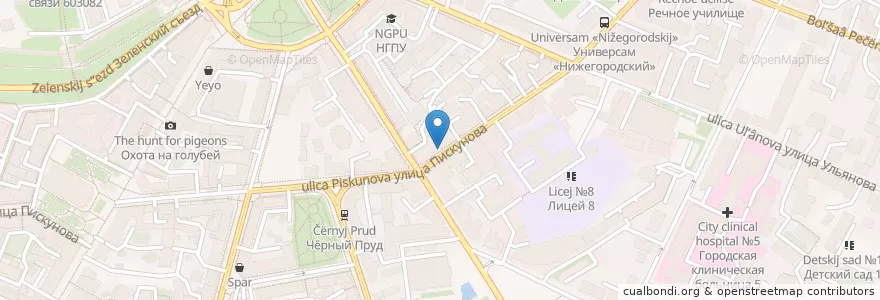 Mapa de ubicacion de Садко en Rusia, Приволжский Федеральный Округ, Óblast De Nizhni Nóvgorod, Городской Округ Нижний Новгород.