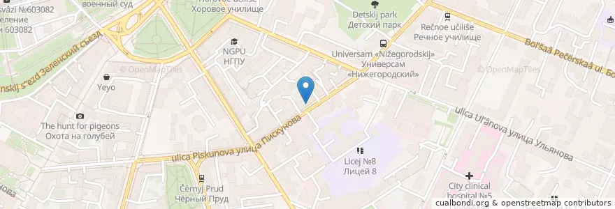 Mapa de ubicacion de Эко-морковка en Russie, District Fédéral De La Volga, Oblast De Nijni Novgorod, Городской Округ Нижний Новгород.