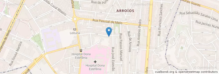 Mapa de ubicacion de Azenhas do Minho en 포르투갈, Área Metropolitana De Lisboa, Lisboa, Grande Lisboa, 리스본, Arroios.