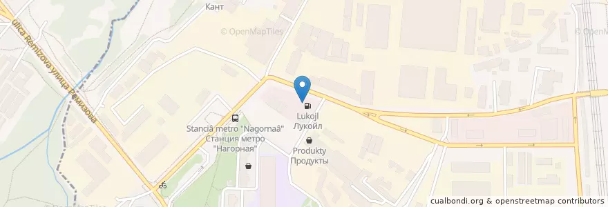 Mapa de ubicacion de Лукойл en Russland, Föderationskreis Zentralrussland, Moskau, Нагорный Район.