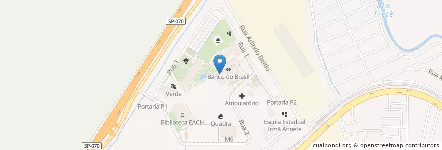 Mapa de ubicacion de Café CAOC en Brasil, Região Sudeste, São Paulo, Região Geográfica Intermediária De São Paulo, Região Metropolitana De São Paulo, Região Imediata De São Paulo, São Paulo.