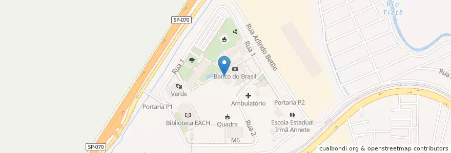 Mapa de ubicacion de Banheiros en 브라질, 남동지방, 상파울루, Região Geográfica Intermediária De São Paulo, Região Metropolitana De São Paulo, Região Imediata De São Paulo, 상파울루.