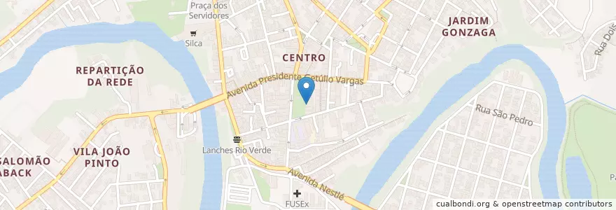Mapa de ubicacion de Clube Três Corações en Brazilië, Regio Zuidoost, Minas Gerais, Região Geográfica Intermediária De Varginha, Microrregião Varginha, Três Corações.