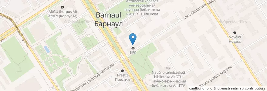Mapa de ubicacion de Вилка ложка en Rússia, Distrito Federal Siberiano, Алтайский Край, Городской Округ Барнаул.