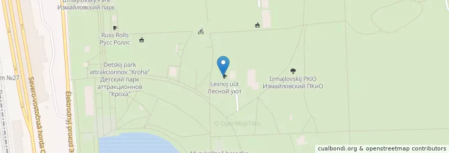 Mapa de ubicacion de Лесной уют en Russia, Distretto Federale Centrale, Москва, Восточный Административный Округ, Район Измайлово.