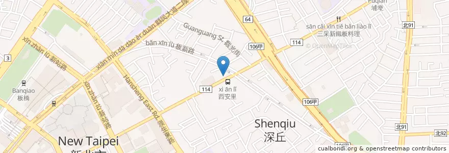 Mapa de ubicacion de zs1d305號 en تايوان, تايبيه الجديدة, 板橋區.