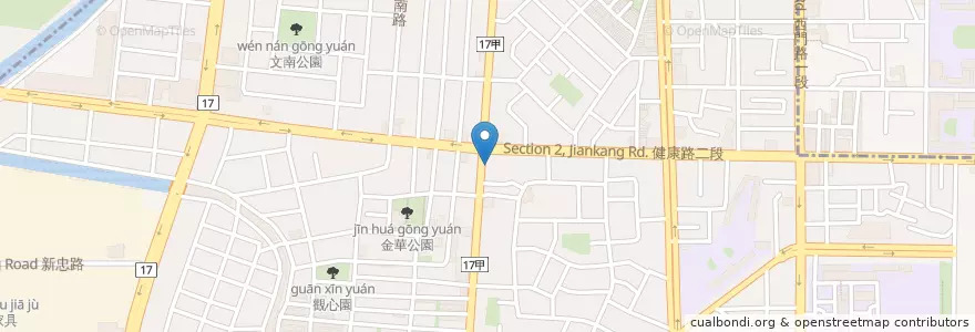 Mapa de ubicacion de 眾民醫事檢驗所 en 臺灣, 臺南市, 南區.