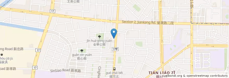 Mapa de ubicacion de 石二鍋 en 臺灣, 臺南市, 南區.