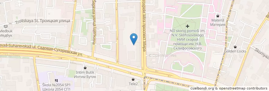 Mapa de ubicacion de медицинский центр "Дарлинг" en Russland, Föderationskreis Zentralrussland, Moskau, Zentraler Verwaltungsbezirk, Мещанский Район.