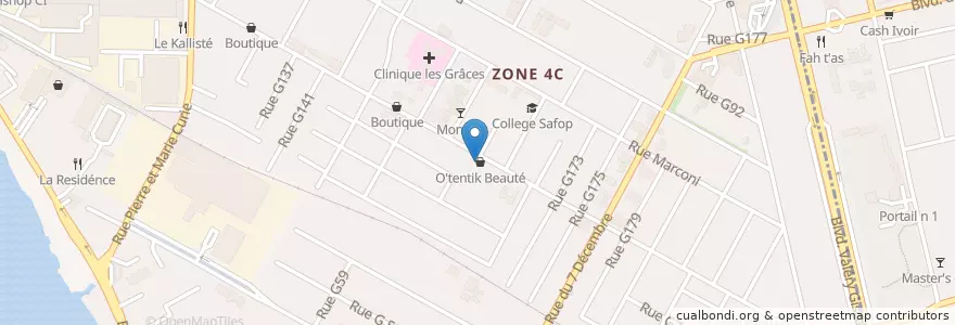 Mapa de ubicacion de Jays en コートジボワール, アビジャン, Marcory.
