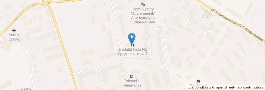 Mapa de ubicacion de Средняя школа N2 en Rusia, Distrito Federal Central, Óblast De Moscú, Дмитровский Городской Округ.