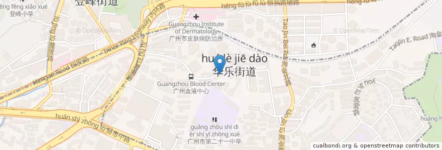 Mapa de ubicacion de 麓苑轩酒家 en 中国, 广东省, 广州市, 越秀区, 华乐街道.