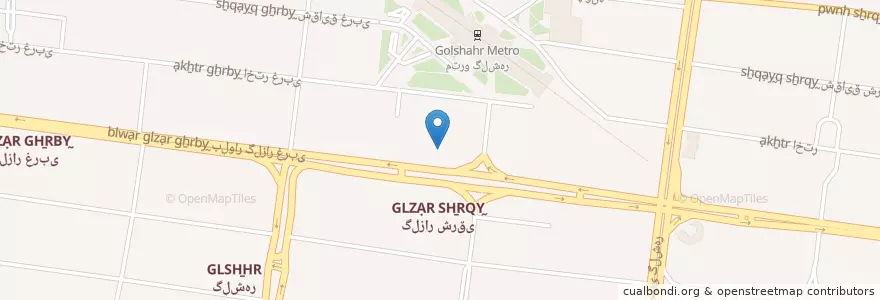 Mapa de ubicacion de تالار رستوران رضا en Иран, Альборз, شهرستان کرج, بخش مرکزی شهرستان کرج, کرج.