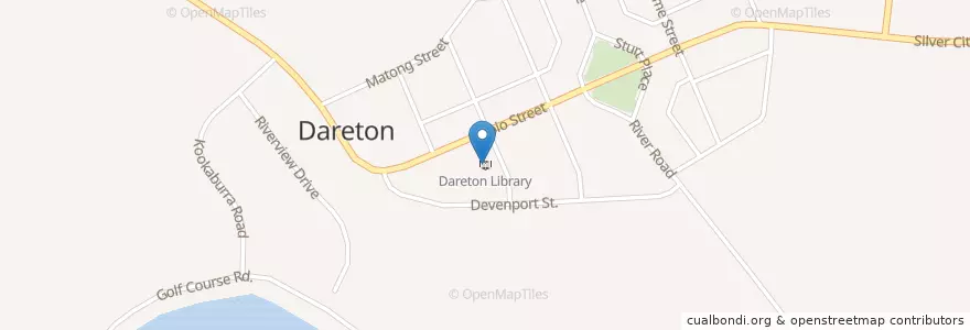 Mapa de ubicacion de Dareton Library en Avustralya, New South Wales.